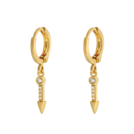 Earrings Zirkonia Arrow