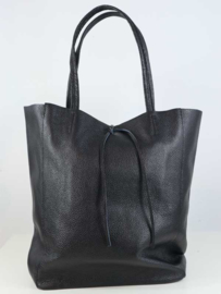 Shopper leder Black