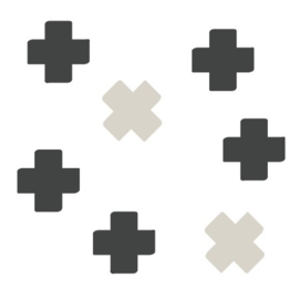 Muurstickers Cross Antraciet