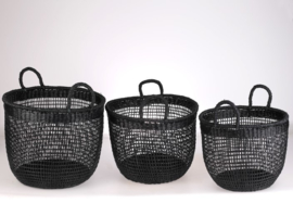 Opbergmanden Black (set van 3)