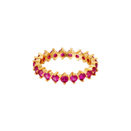 Ring gold and stones roze