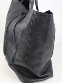 Shopper leder Black