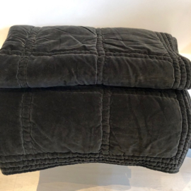 Sprei velvet grijs