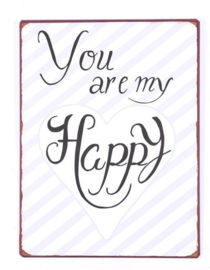Tekstbord Happy