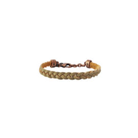 Armband fijn gevlochten olijfgroen