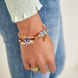 gekleurde koperen armband