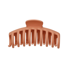 matte haarklip bruin