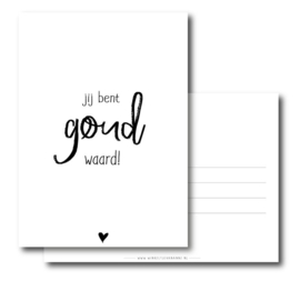 Kaart jij bent goud waard