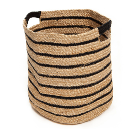 Opbergmand jute stripe
