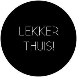 Muurcirkel lekker thuis zwart