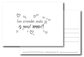 Kaart vriendin zoals jij