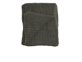 Plaid gebreid groen