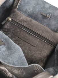 Shopper leder Black