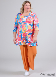 Lange basic shirt (B-6004-PR) U11060-Blue-Orange Jungle