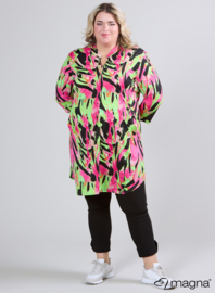 A-Line Long Pocket Tunic (C-2217-PR) T38056-Fluo Splash Magenta