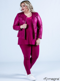 Kort Leather Look jasje (K-31-LL) 056-Dr. Fuchsia