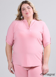 Roll Sleeve Top (B-9001) 075-Dust Pink