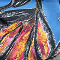 Flared Sleeves Relaxed Tunic (C-2503-PRINT) U28060-Paradise Flower Blue