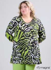 Lange basic shirt (B-6004-PRINT) T40008-Art Zebra Lime