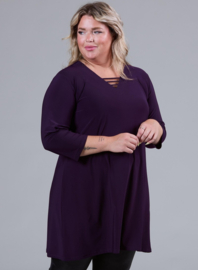 Relaxed V-Strap tunic (C-2320) 059-Dr.Purple