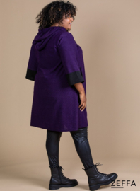Oversized Long Hoody-Tunic (ZF-SW-1001-WFS) 059-Dr.Paars