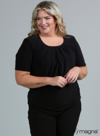 Short Sleeve Puffy Shirt (B-8018) 001-Zwart