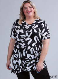 Short Sleeve A-lijn Shirt (B-9004-PRINT) V65001-Shapes BW