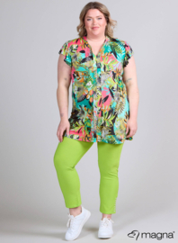 Sleeveless Frill Tunic (C-2305-PR) Y31051-Bright Colorful Aqua
