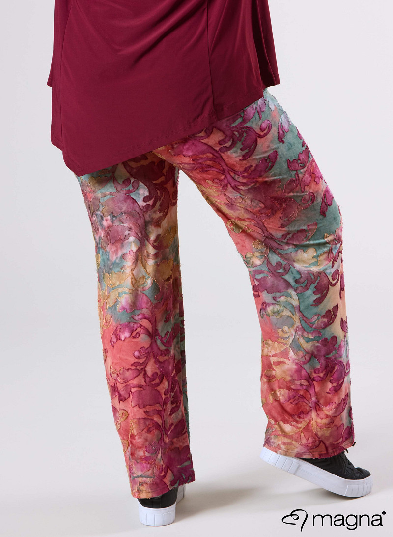 Broek Basic (D-03-MSH) U51032-Fall Leaves Wine Red