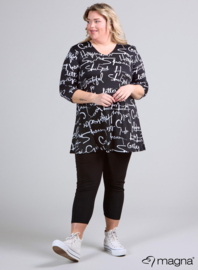 Lange basic shirt (B-6004-PR) 435001-Letter Print Black