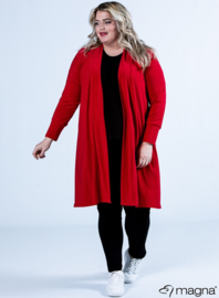 Open Front Loose Cardigan (N-2201) 015-Rood