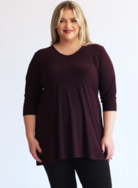 Lange basic shirt (B-6004) 026-Aubergine
