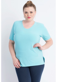 Shirt korte mouw (B-04) 051-Aqua Blauw