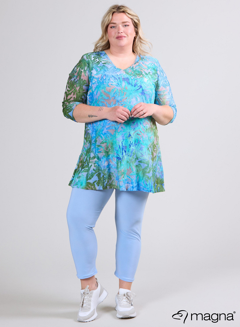 Lange basic shirt (B-6004-MSH) T85051-Bush Aqua