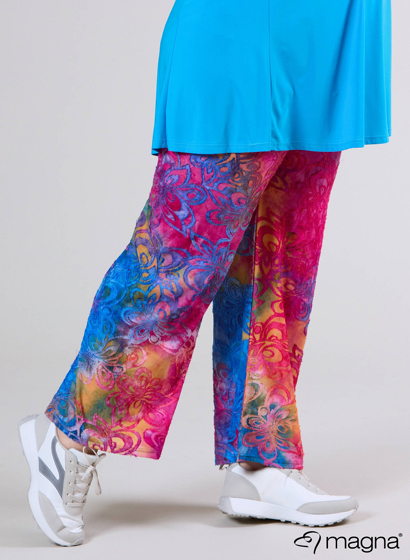 Broek Basic (D-03-MSH) T99006-Flower Pink-Blue
