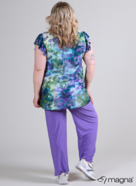 Sleeveless Frill Tunic (C-2305-MSH) U51021-Fall Leaves Purple-Mint