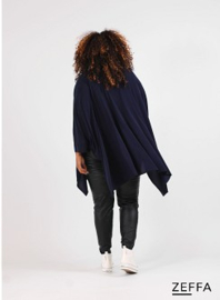 Oversized Tuniek/Ponncho (ZF-PO-1002)  017-Navy