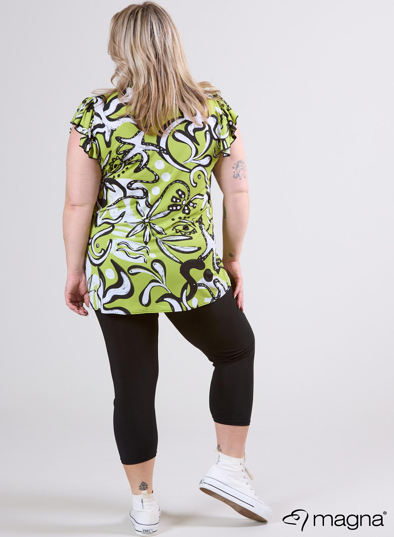 Sleeveless Frill Tunic (C-2305-PR) U24008-Groovy Lime