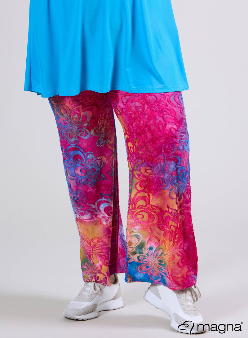 Broek Basic (D-03-MSH) T99006-Flower Pink-Blue