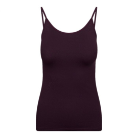 RJ-Pure Color  Spaghetti Top -  253-Aubergine