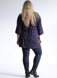 Wijd vallende tuniek met zakken (C-2021-VIS PR) 000217-Swirl Circle Navy
