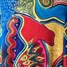 Broek Basic (D-03-PRINT) T19015-Tribal Red-Blue
