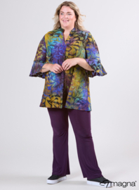Flared Sleeves Relaxed Tunic (C-2503-MSH) T87059-Drop Shapes Purple