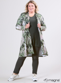 Open Front Loose Cardigan (N-2201-PRINT) T70031-Pebble Waves Green