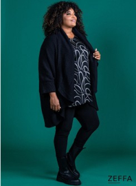 Oversized  Knitted Cardigan (SF-SW-2001) 001-Zwart