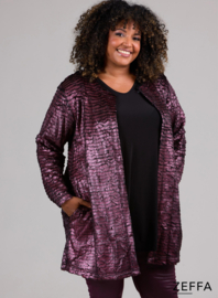 Metallic Shine Cover Jacket (ZF-DR-1002-MET) 026-Aubergine
