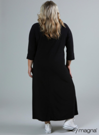 Button Down Dress (C-2204) 001-Zwart