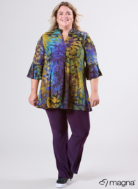 Flared Sleeves Relaxed Tunic (C-2503-MSH) T87059-Drop Shapes Purple