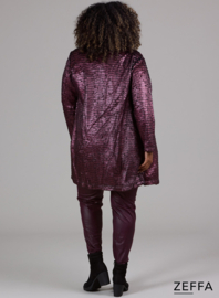 Metallic Shine Cover Jacket (ZF-DR-1002-MET) 026-Aubergine