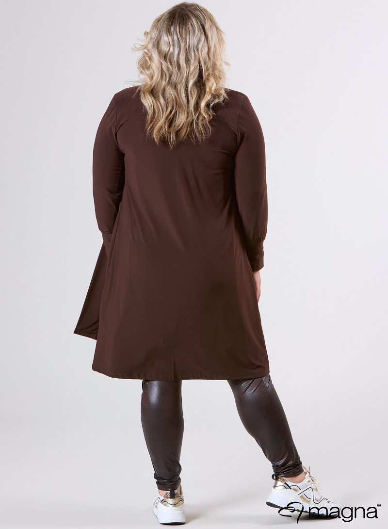 Open Front Loose Cardigan (N-2201) 064-Brown